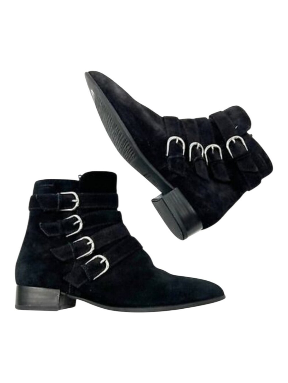Vagabond Shoes  Urban Outfitters Gigi Black Suede Buckle Moto Boots sz 10 40